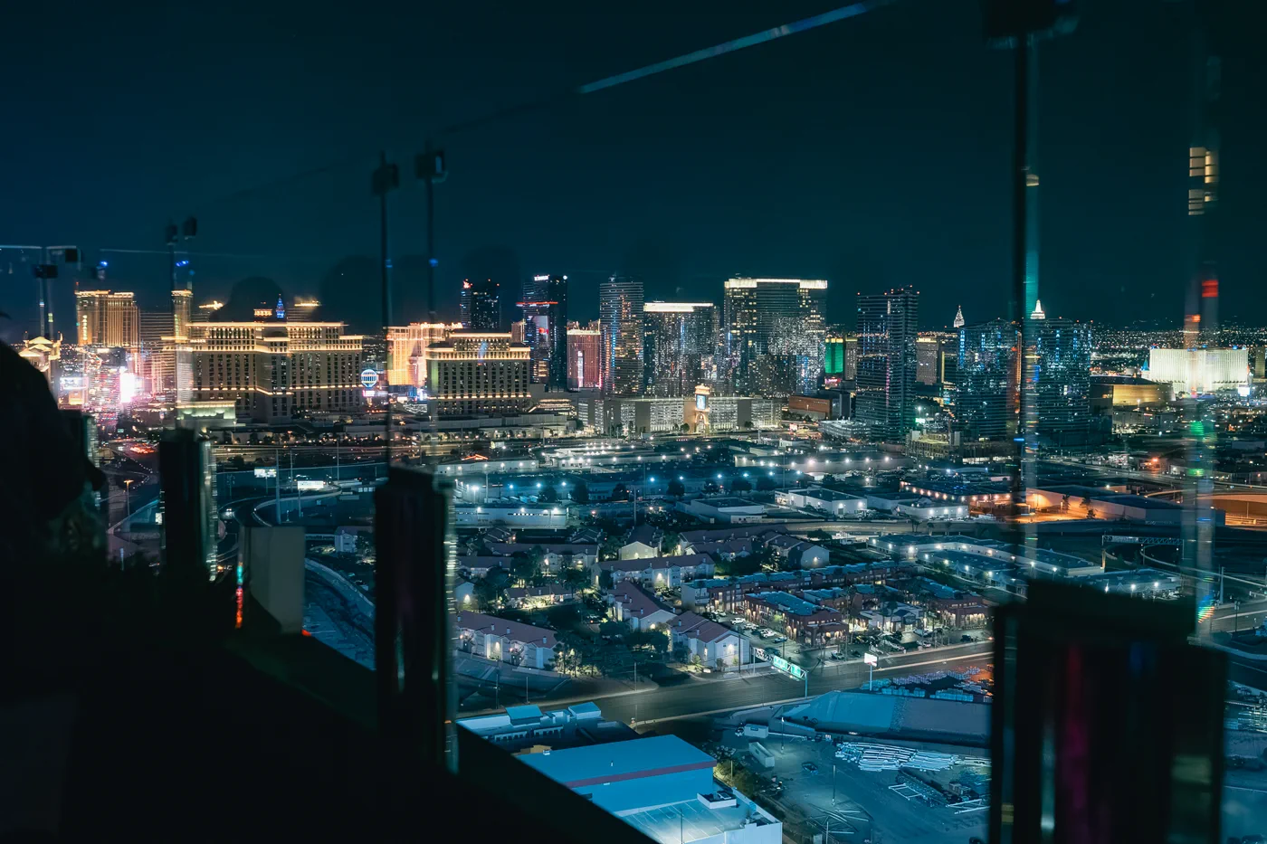 Las Vegas Strip panoramic view from Ghostbar 55th floor