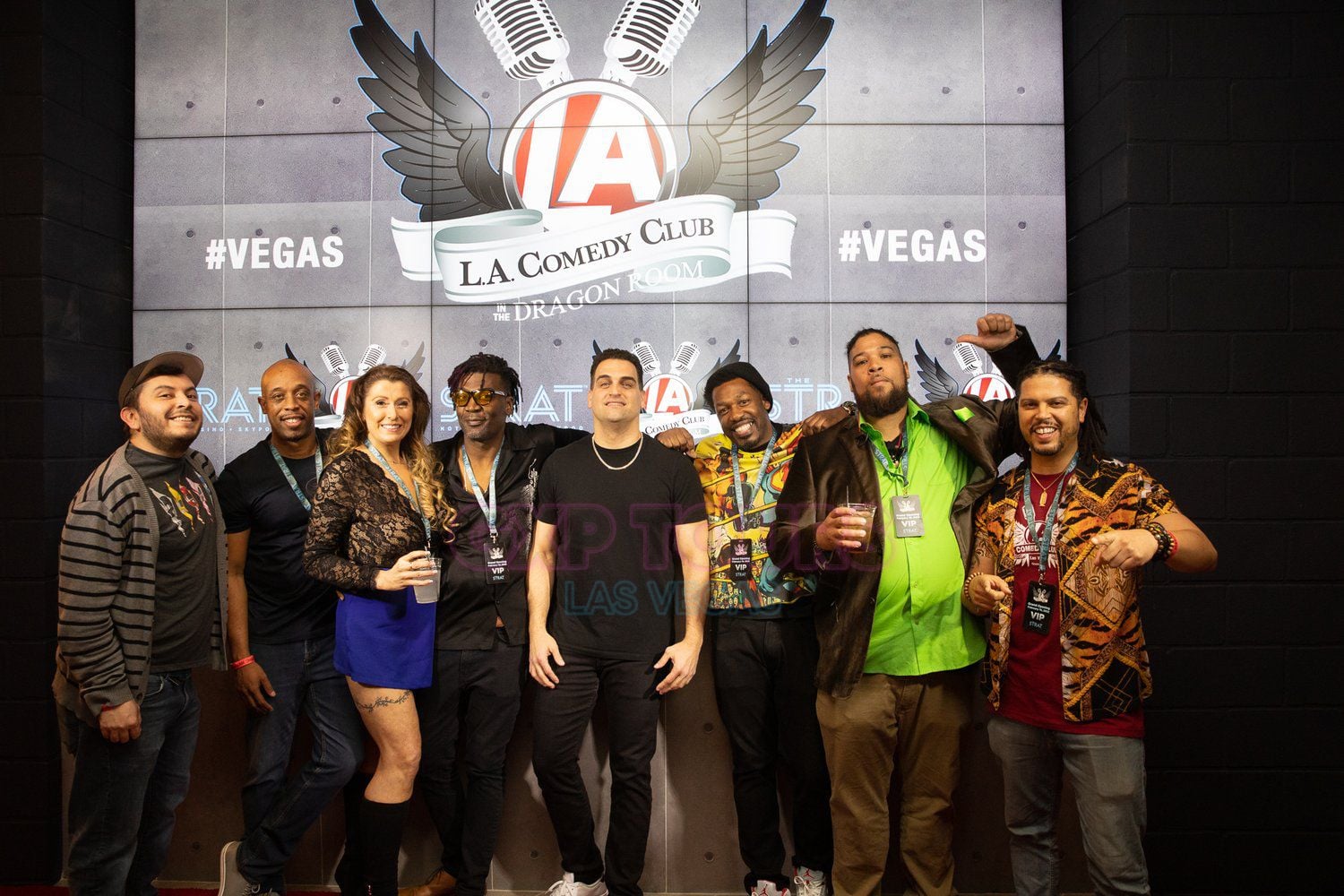 Company group out at a Las Vegas venue with VIP entry on a GXP Tours private night