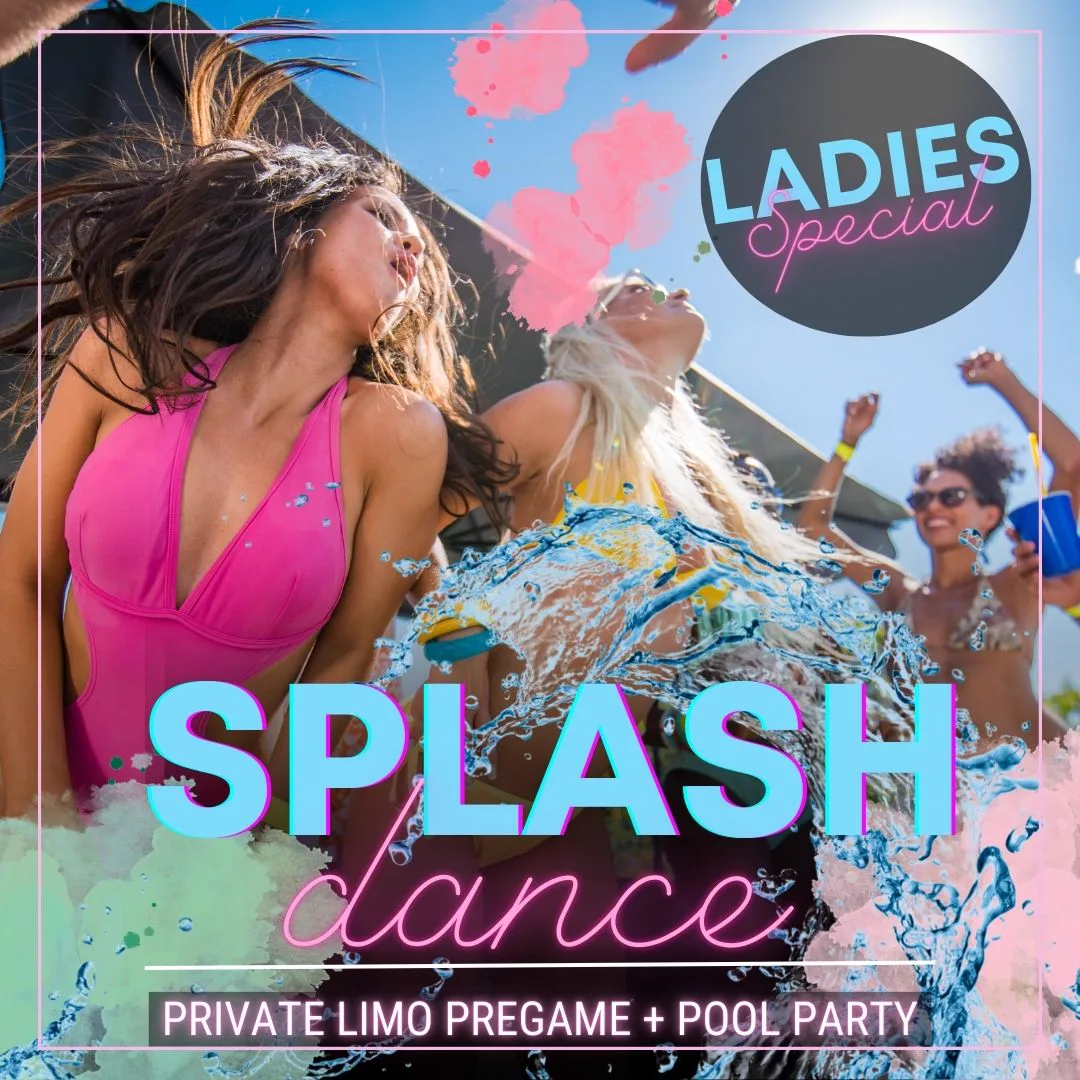 Splash Dance ladies limo and pool party package Las Vegas