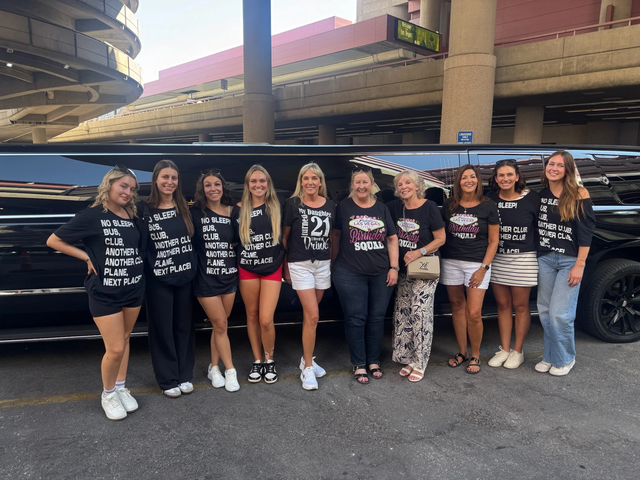 21st birthday celebration stretch SUV limo Las Vegas