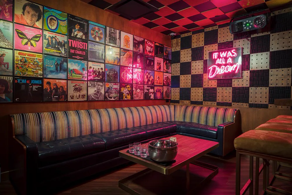 Private karaoke room On The Record Las Vegas