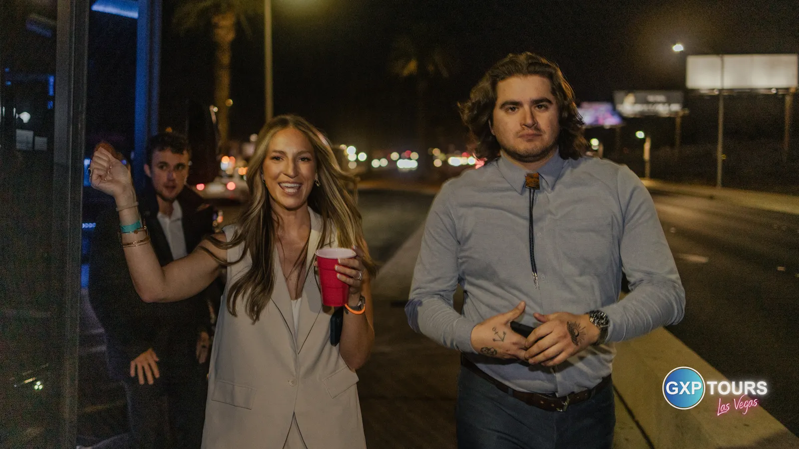 GXP Tours guests on a Nightclub on Wheels night out in Las Vegas