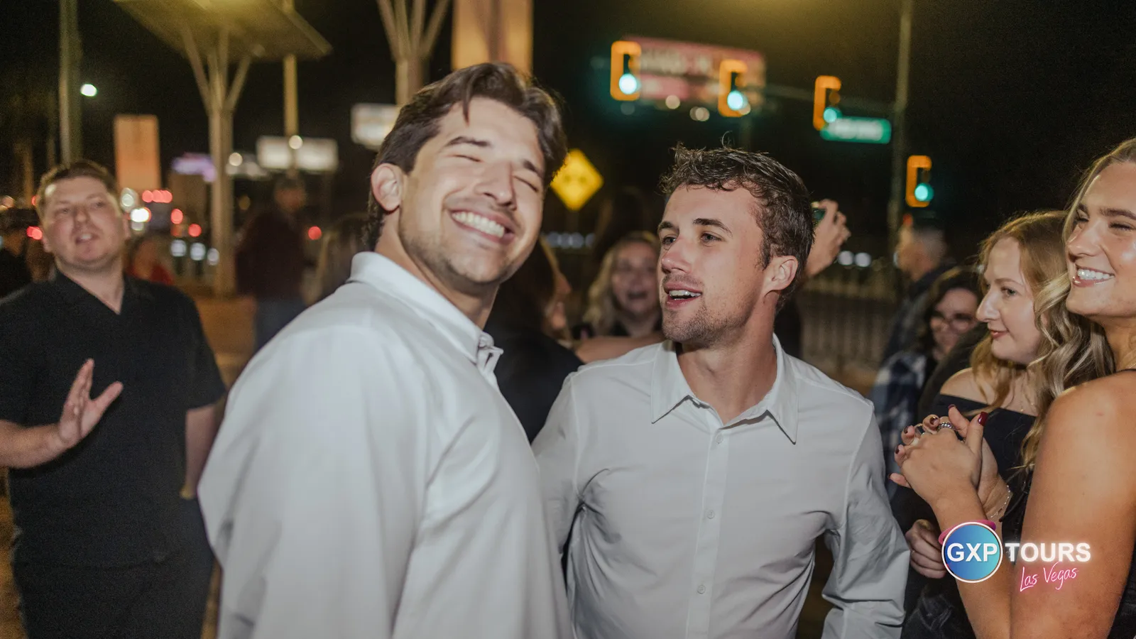 GXP Tours guests on a Nightclub on Wheels night out in Las Vegas