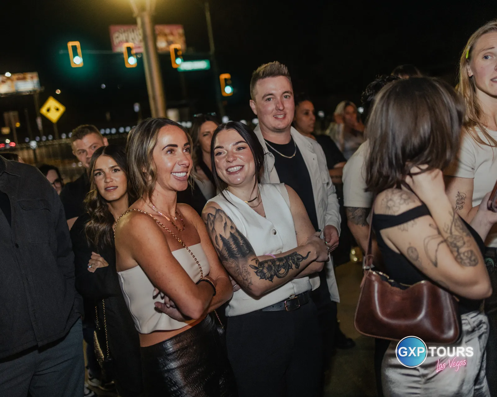 GXP Tours guests on a Nightclub on Wheels night out in Las Vegas
