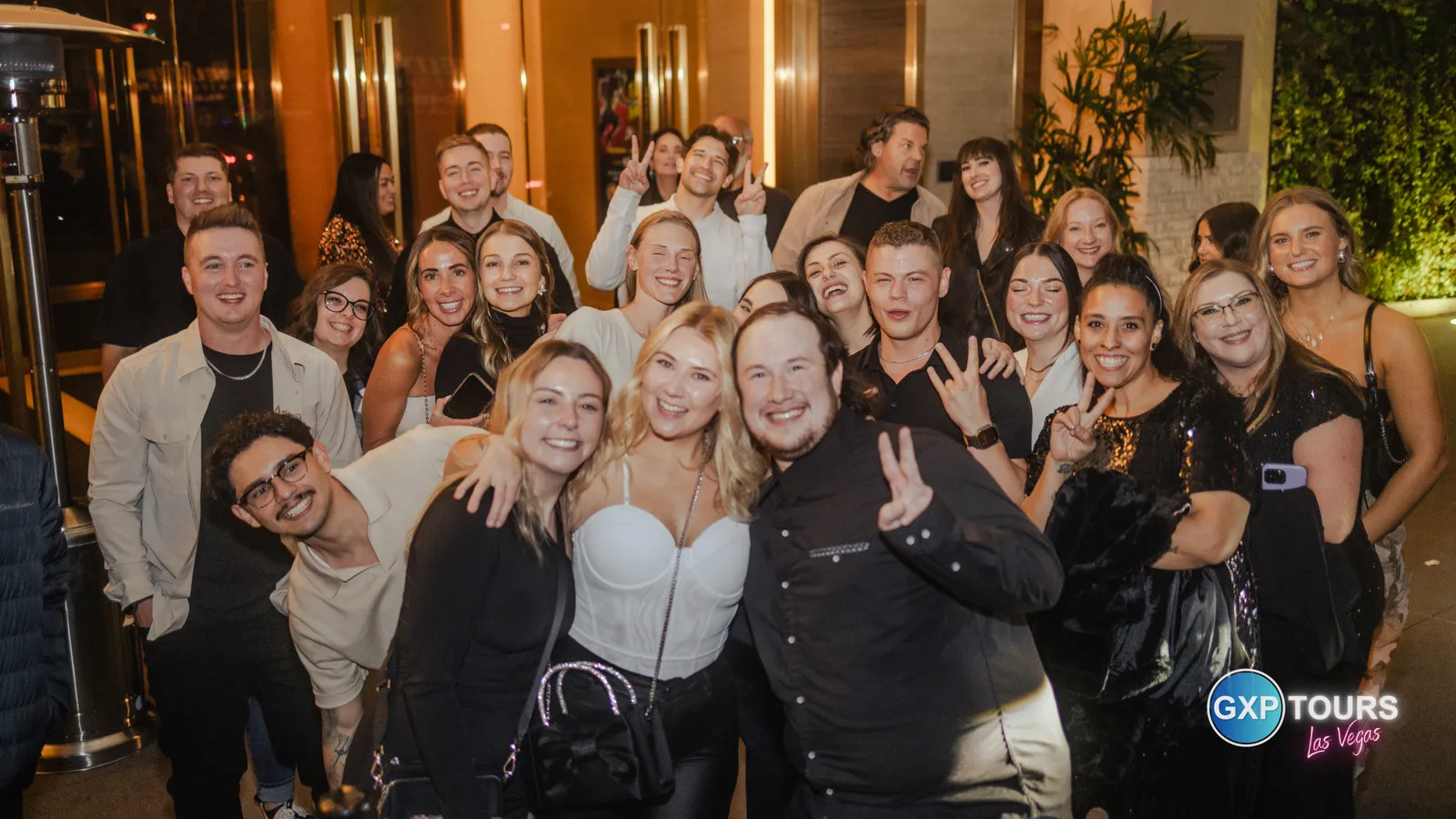 GXP Tours guests on a Nightclub on Wheels night out in Las Vegas