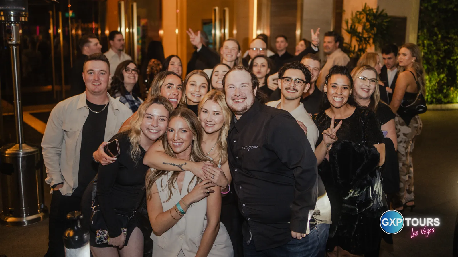 GXP Tours guests on a Nightclub on Wheels night out in Las Vegas