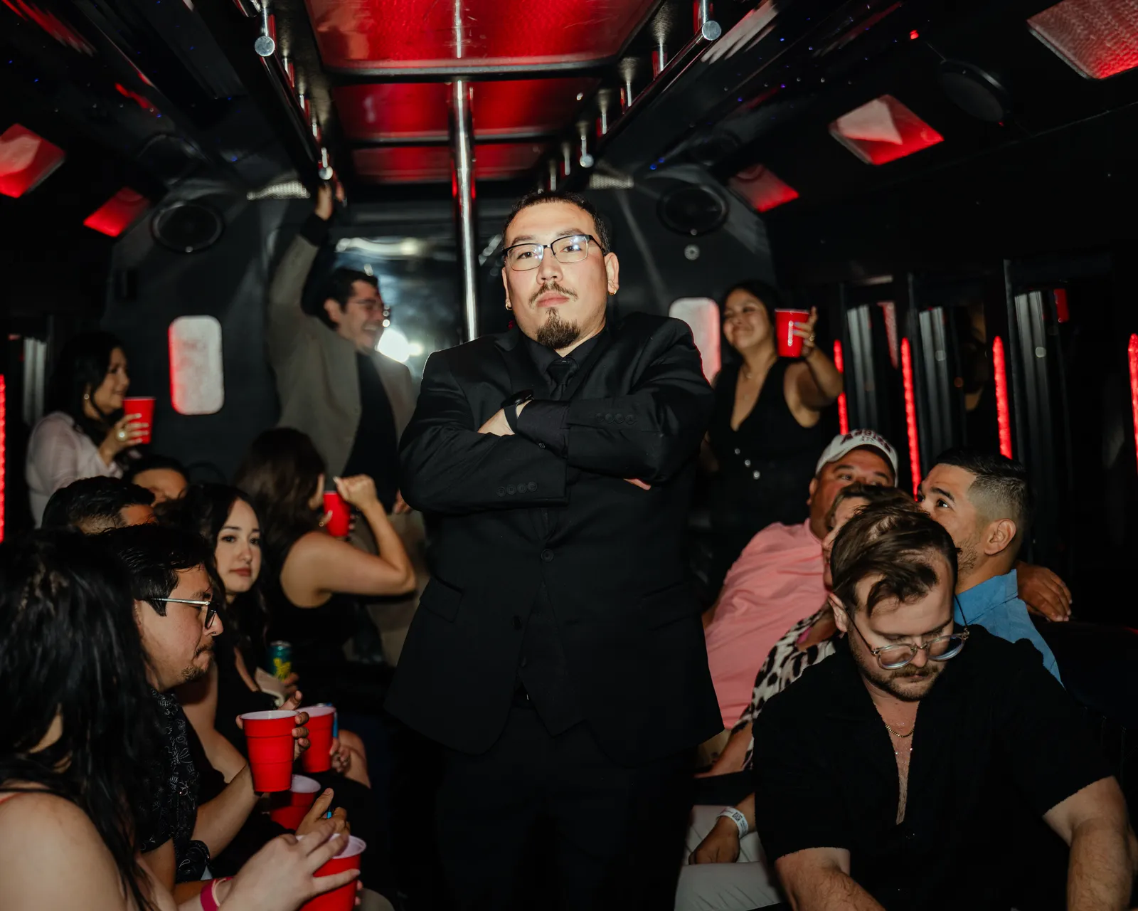 GXP Tours guests on a Nightclub on Wheels night out in Las Vegas