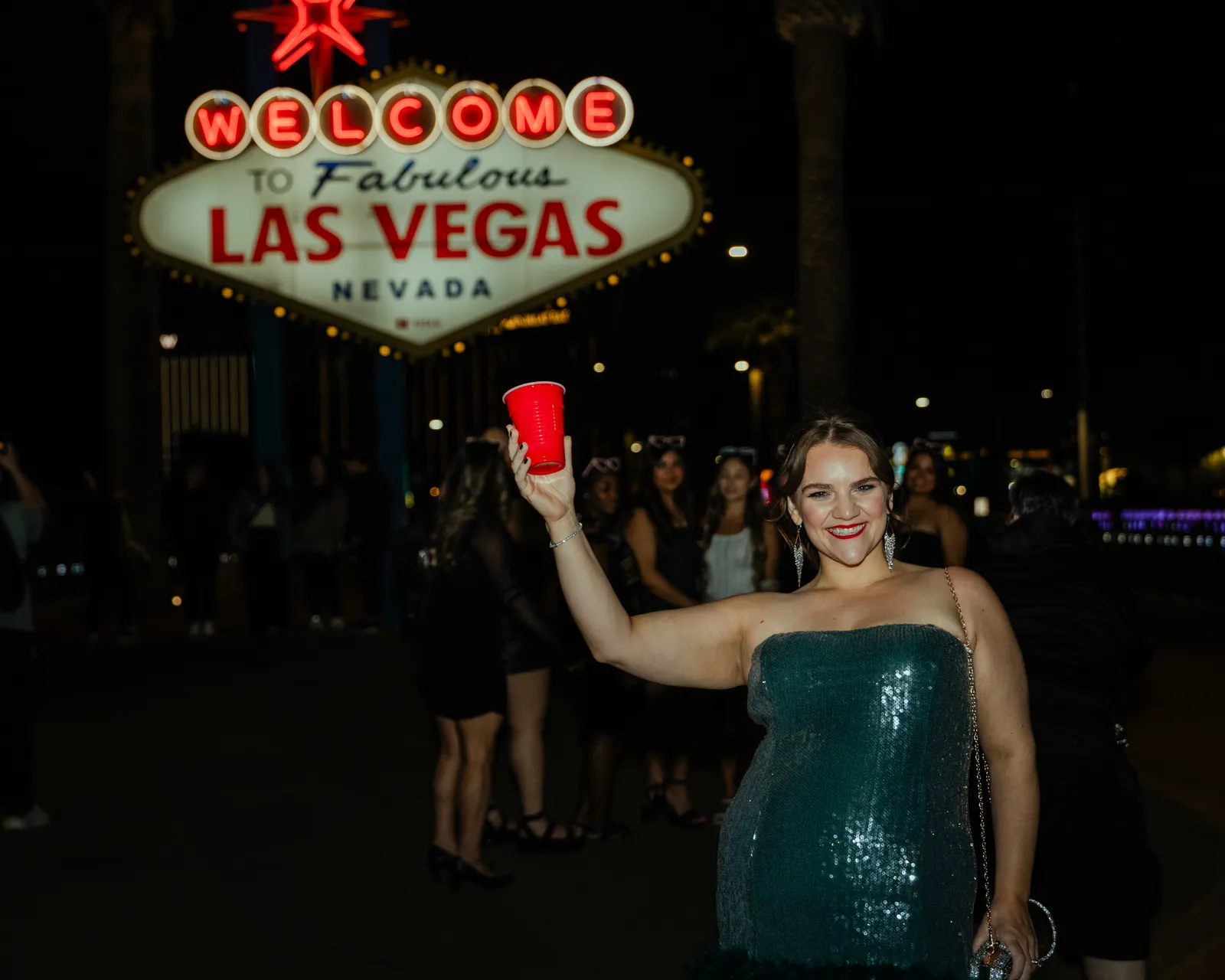 GXP Tours guests on a Nightclub on Wheels night out in Las Vegas