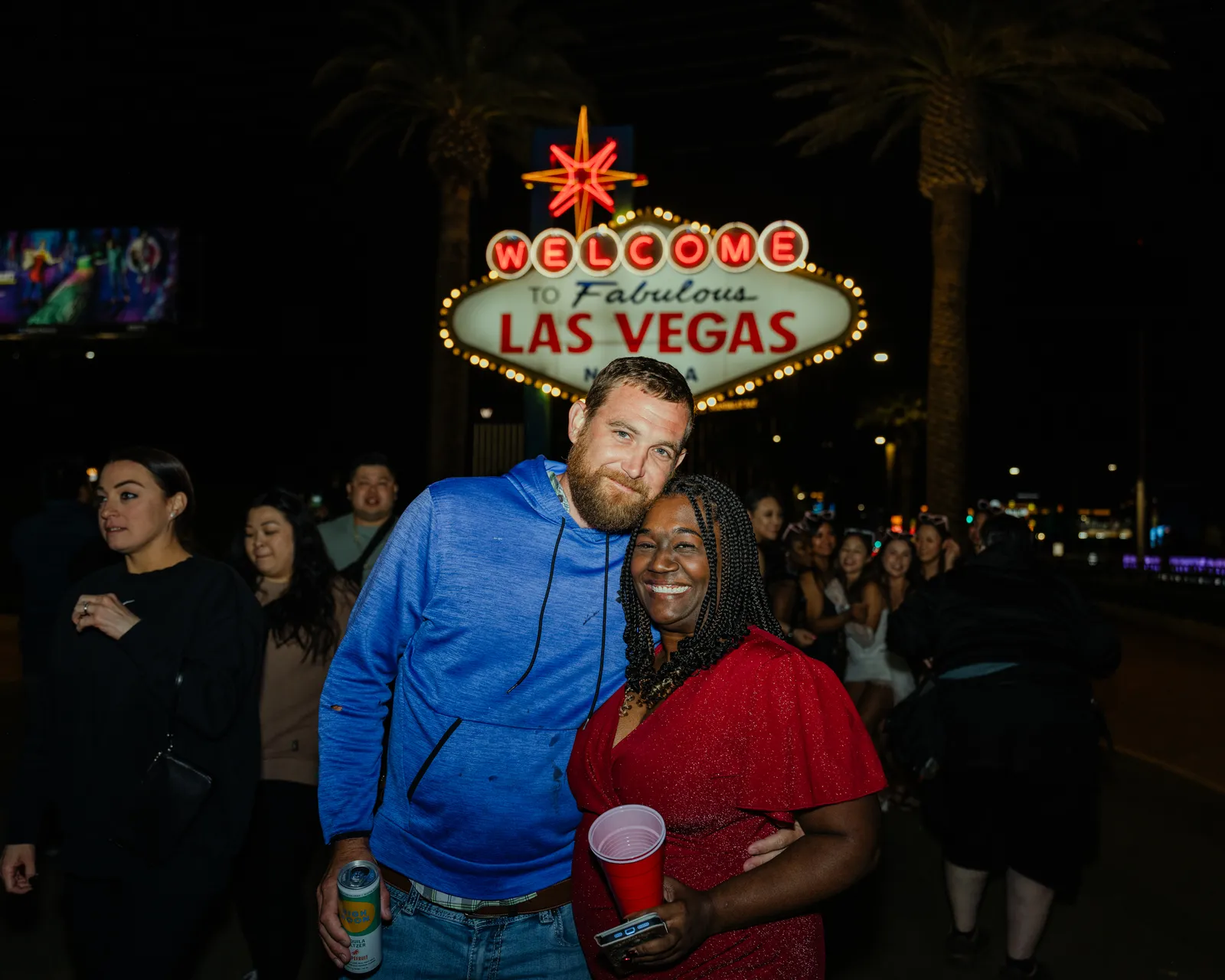GXP Tours guests on a Nightclub on Wheels night out in Las Vegas