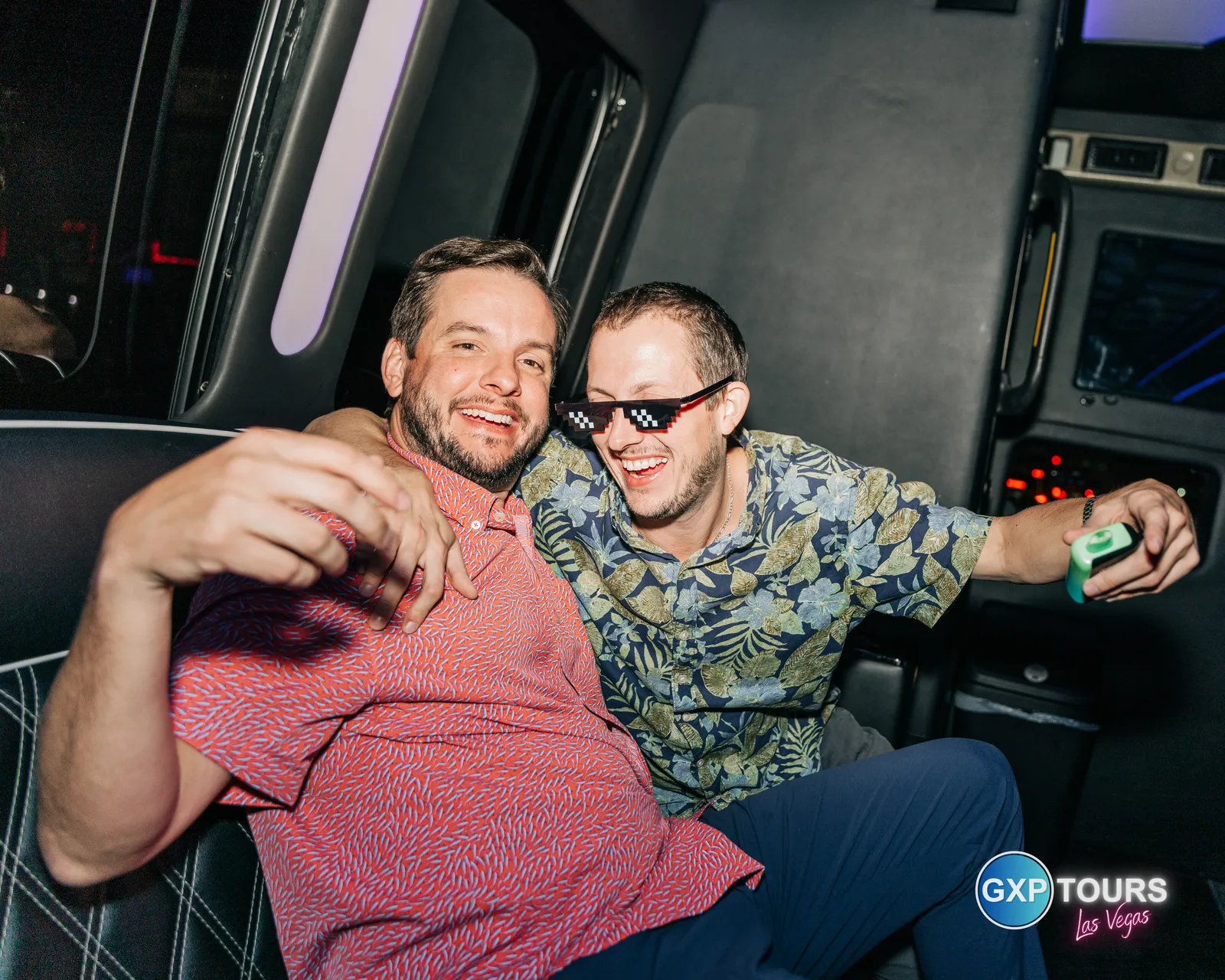 GXP Tours guests on a Nightclub on Wheels night out in Las Vegas