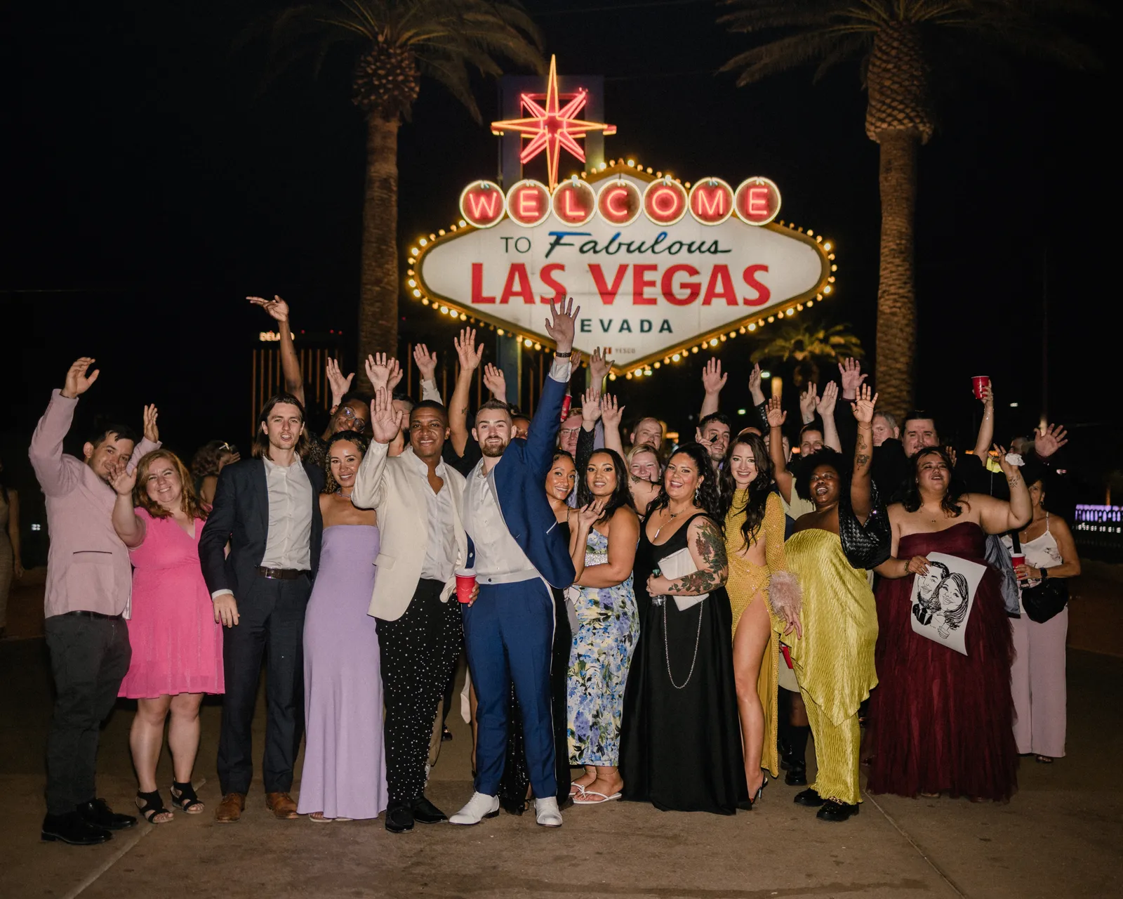 GXP Tours guests on a Nightclub on Wheels night out in Las Vegas