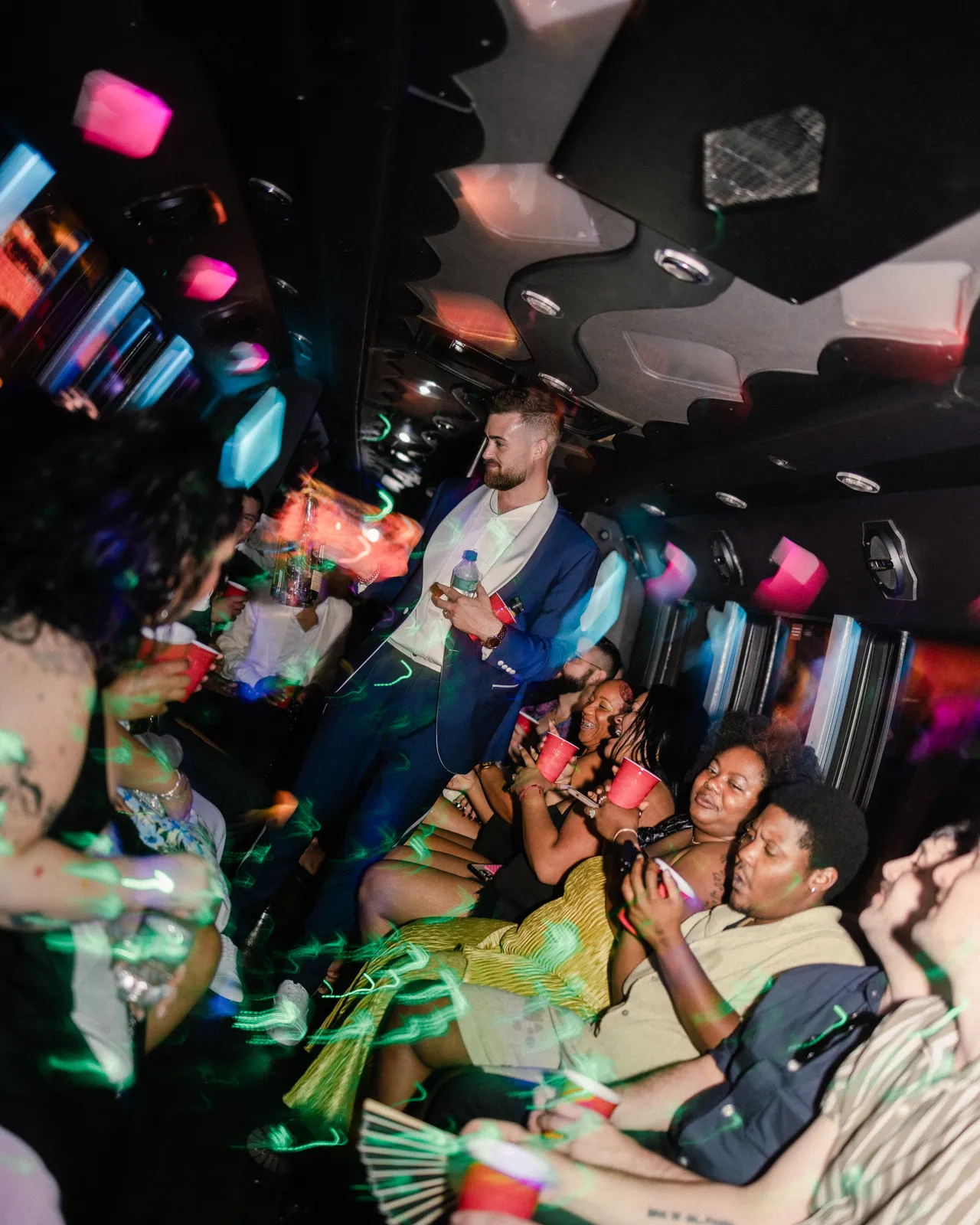 GXP Tours guests on a Nightclub on Wheels night out in Las Vegas